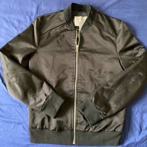 black bomber jacket